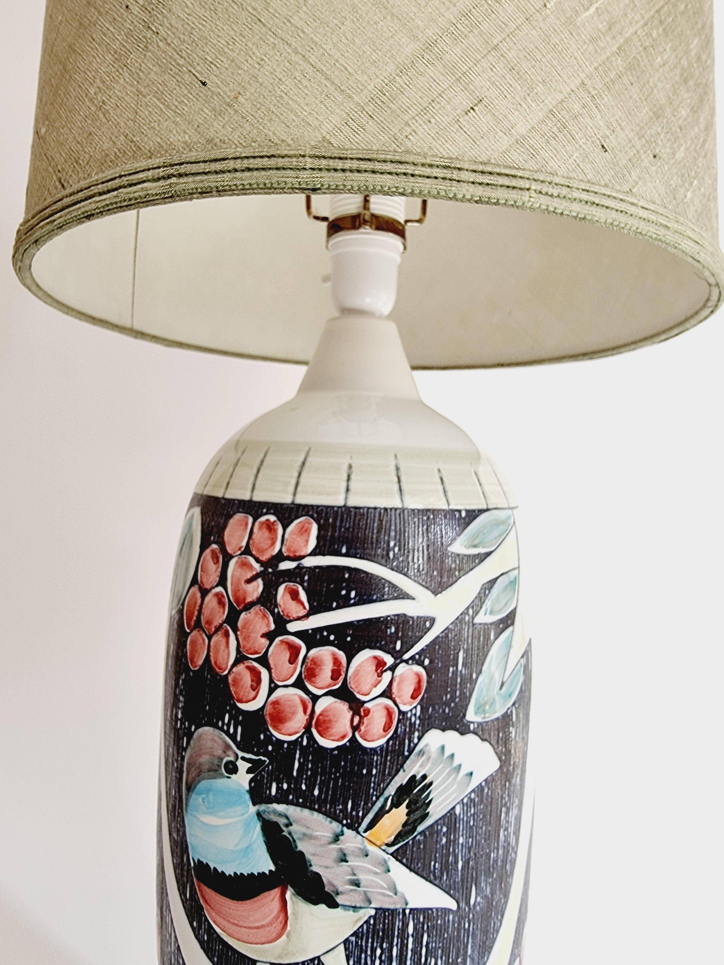 NILA table lamp in ceramic, handmade in Sweden, mid-1900s.