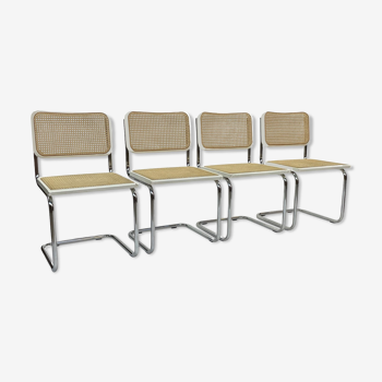 Ensemble de 4 chaises vintage modèle Cesca conçu par Marcel Breuer