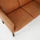 Leather two-seater sofa, 70s Scandinavian design