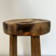 Patinated tripod stool