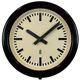 Large Industrial Brown Bakelite East German Wall Clock from GW, 1960s