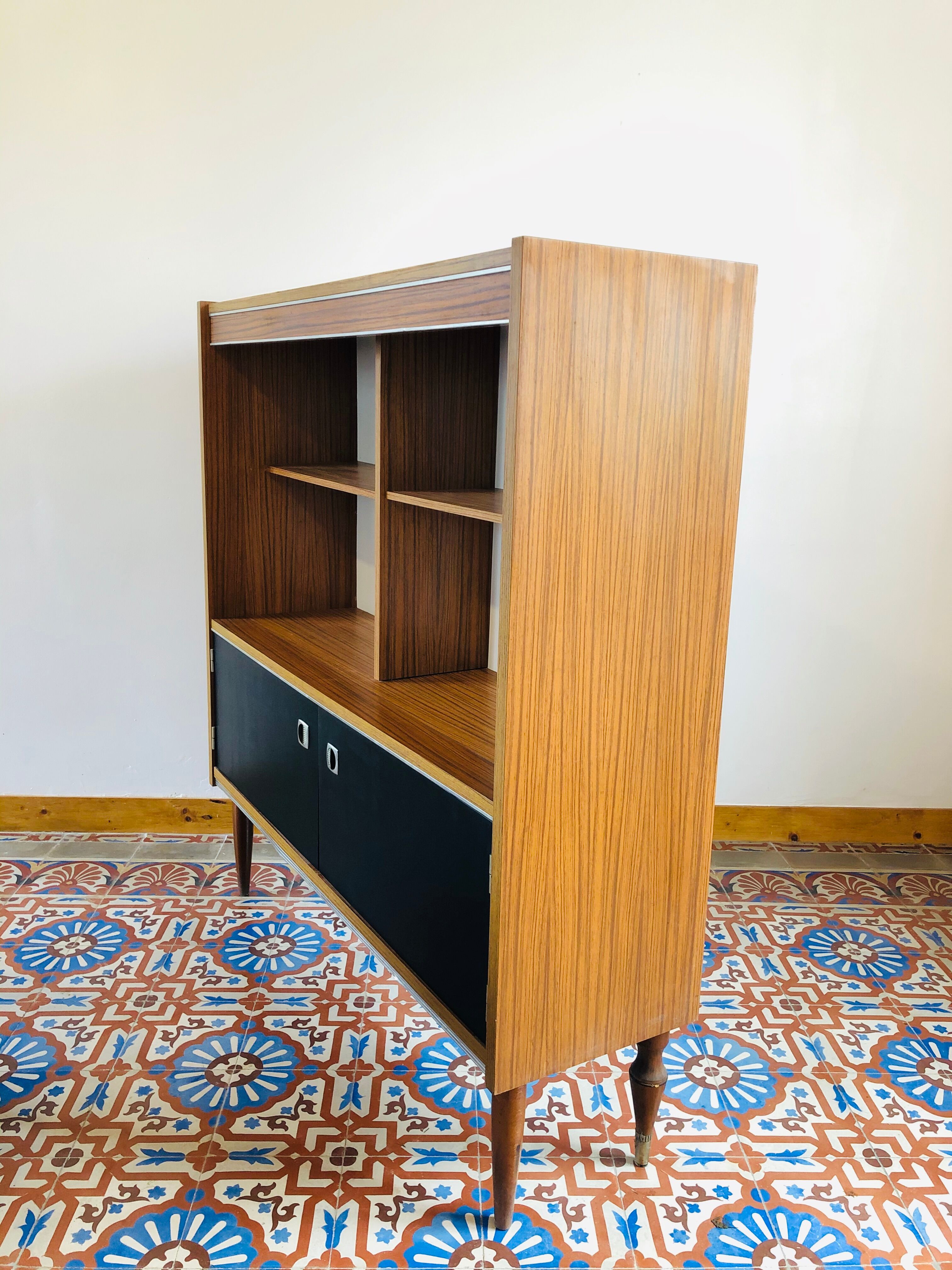 Vintage teak library 1960
