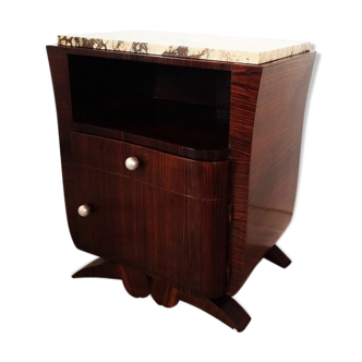 Bedside table in macassar ebony