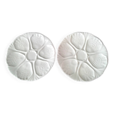2 Limoges porcelain oyster plates