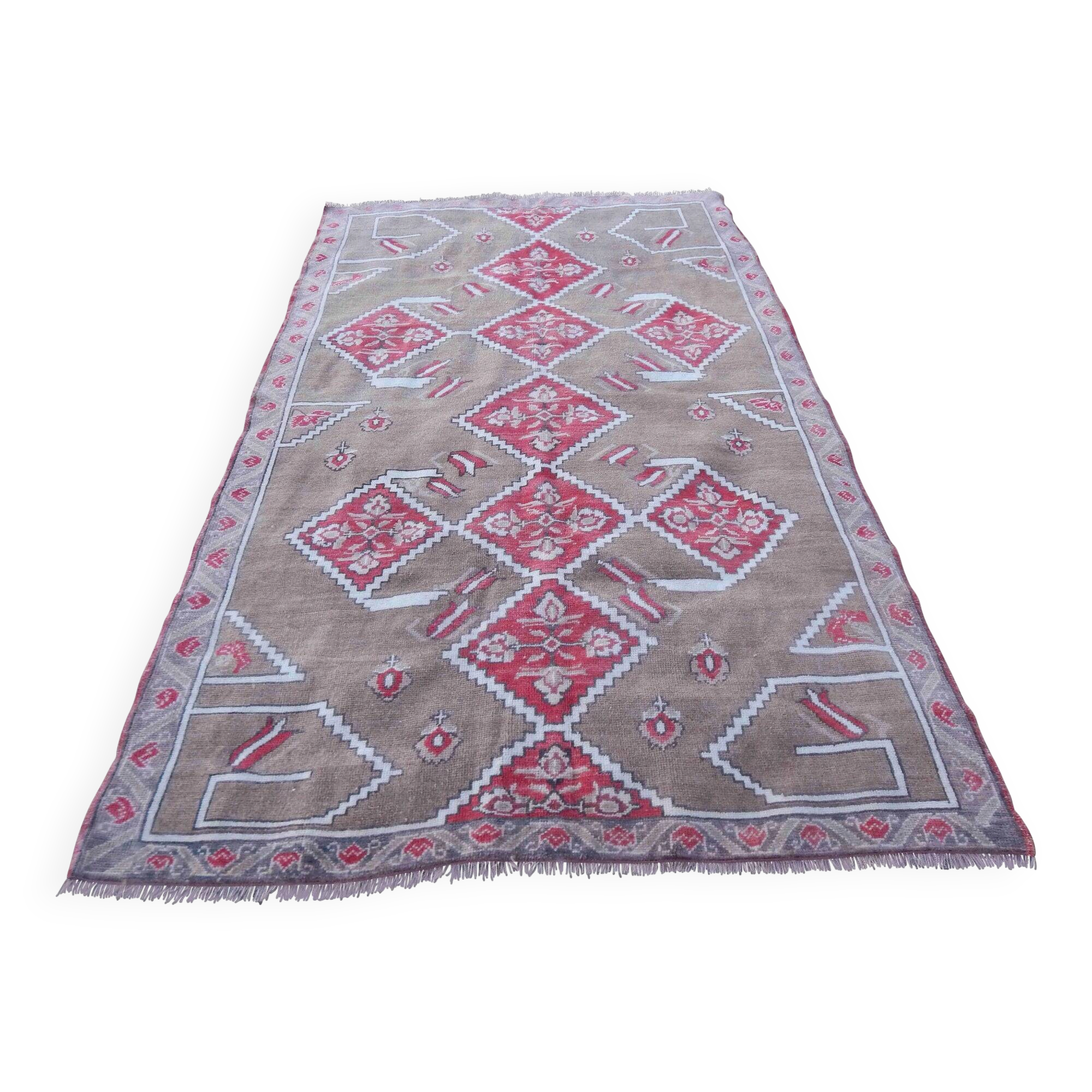 Vintage Turkish Oushak rug 154x243 cm