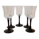 Black Luminarc stemmed glass