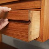 Meuble mural en teck danois du milieu du siècle par Poul Cadovius pour Cado