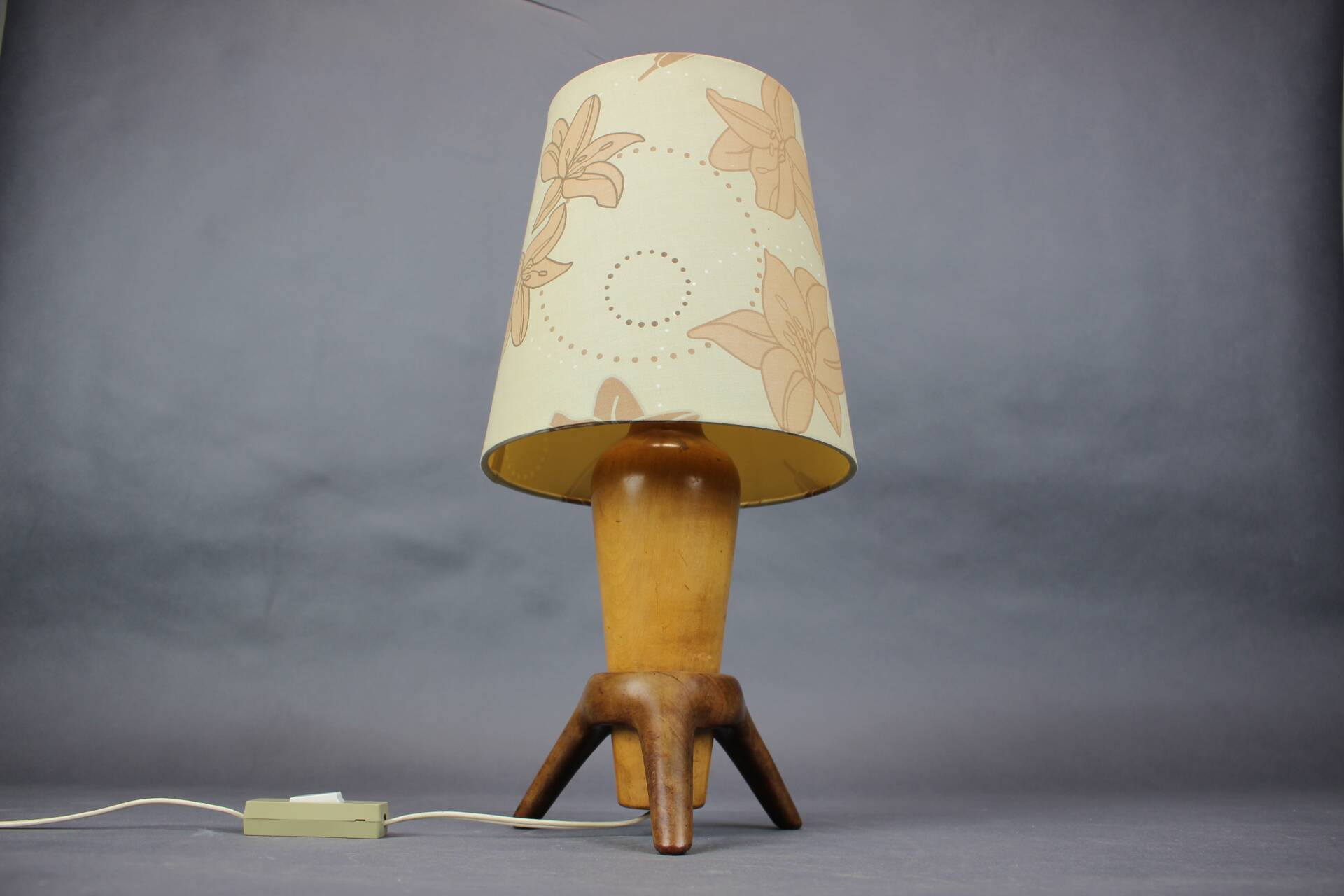 Mid-Century ULUV Wooden Table Lamp, Czechoslovakia, 1960s