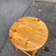2 vintage solid wood stools — Trayeur / brutalist style