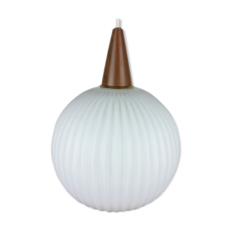 Suspension scandinave opaline teck 1960