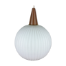 Suspension scandinave opaline teck 1960