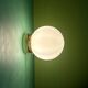 Vintage wall or ceiling light globe in white opaline.