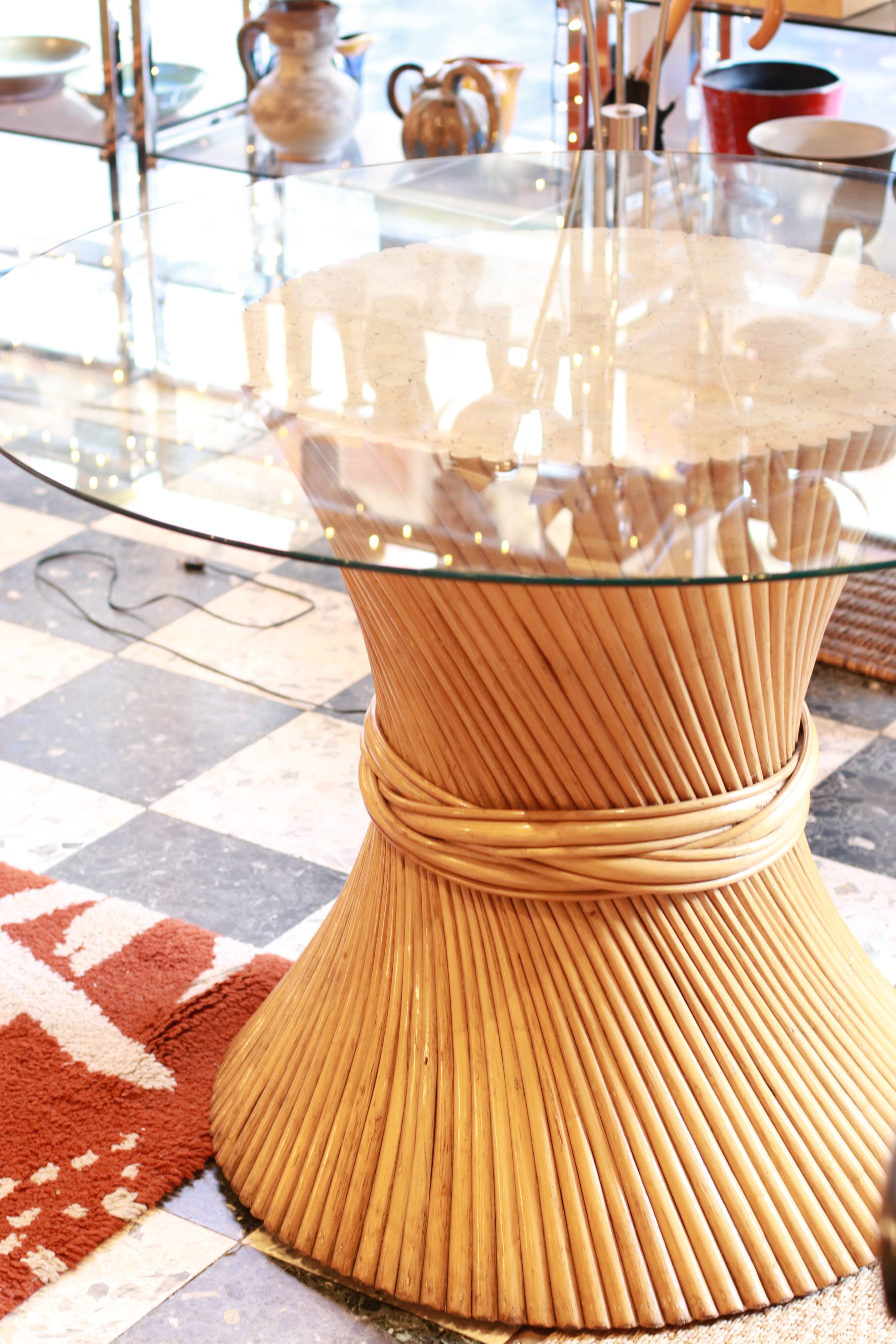 Vintage Mcguire bamboo table