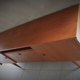Scandinavian design sideboard in teak and teak veneer