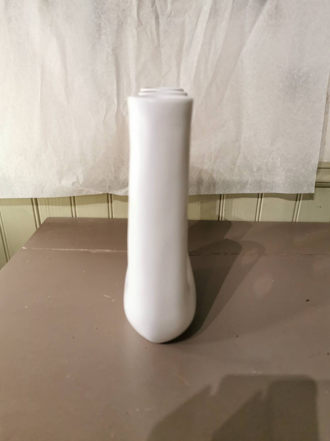 White Tadelakt Vase Morocco