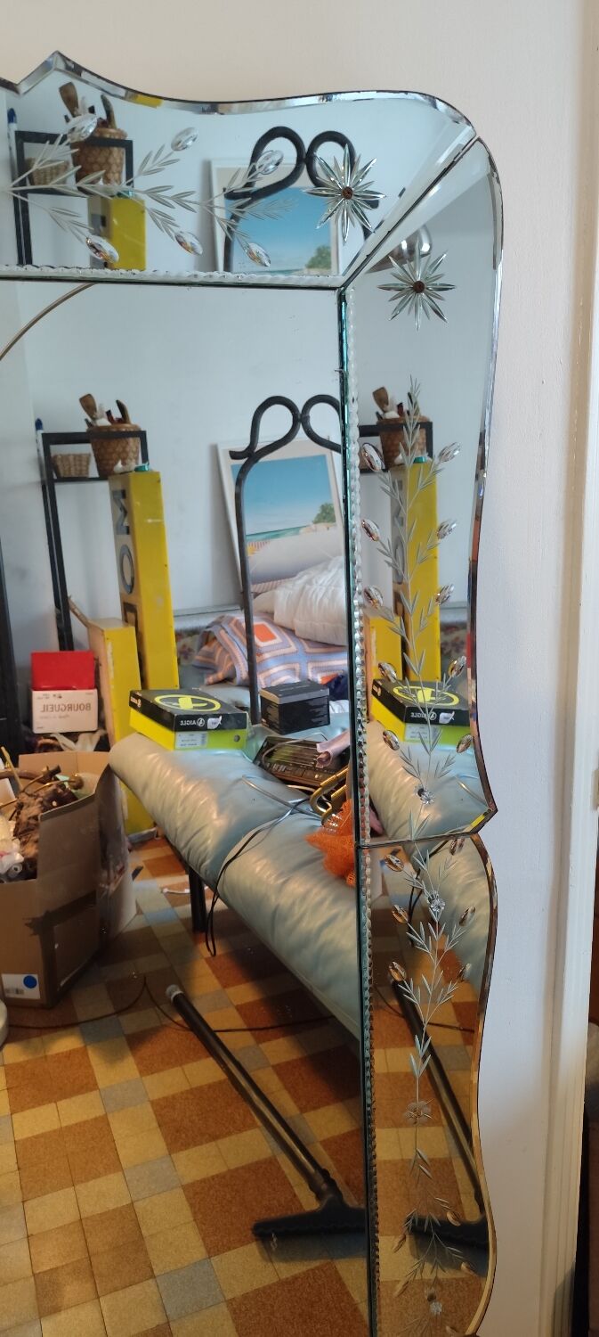 Very large 20th-century Venetian mirror.