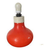 Orange opaline lamp base Space Age