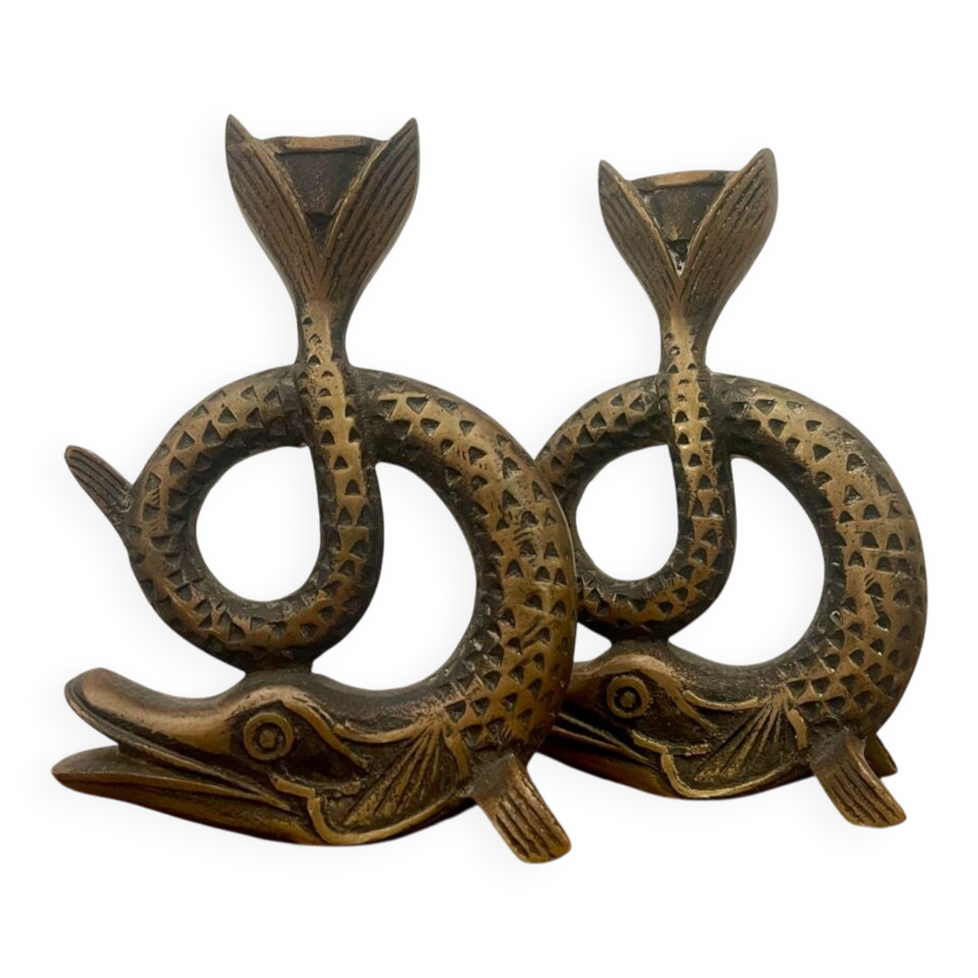 Pair of bronze candlesticks from the late 1950s