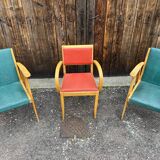 Set of 3 vintage 50s armchairs – Scandinavian design