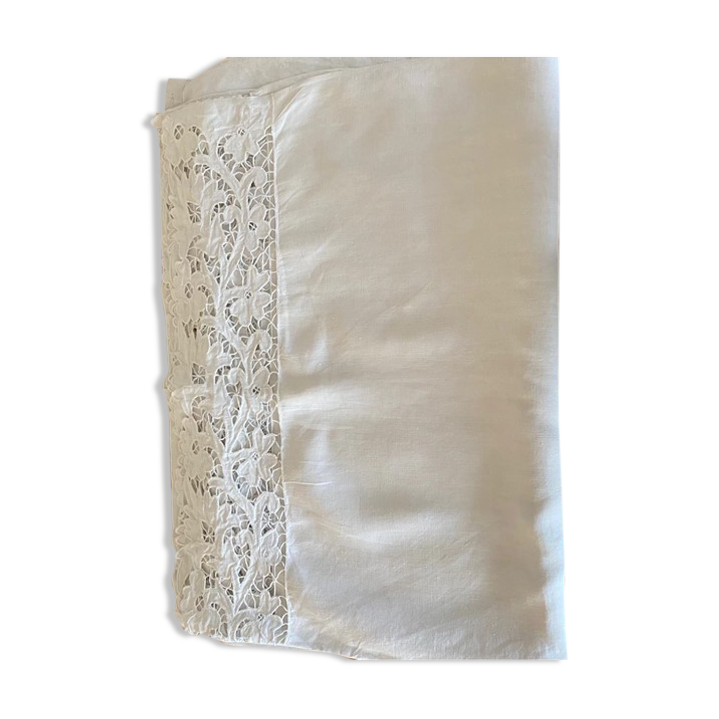 Old sheet very large dimension delicate hand embroidery (single panel)