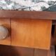 Duo of bedside tables in beech wood art deco 30s