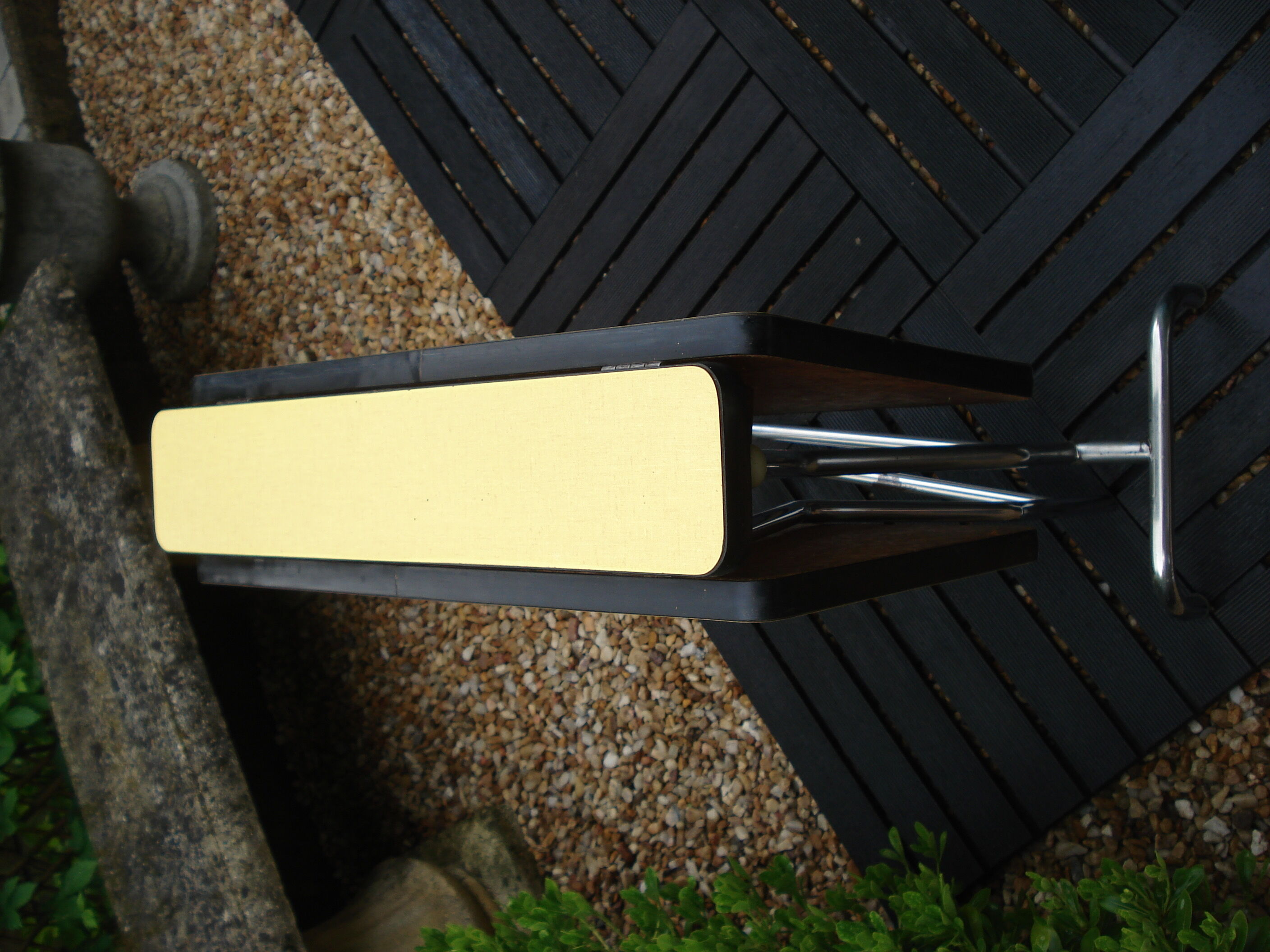 Vintage folding yellow formica table