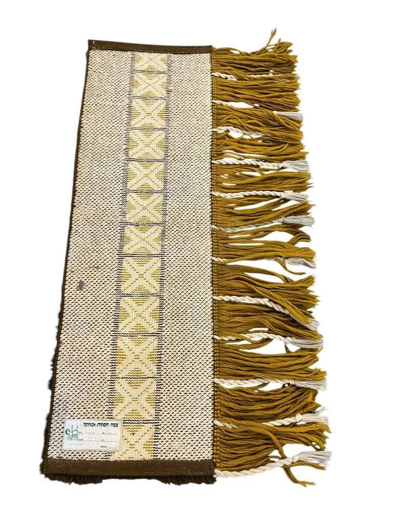 Vintage rug ochre yellow - brown / floor rug / wall tapestry