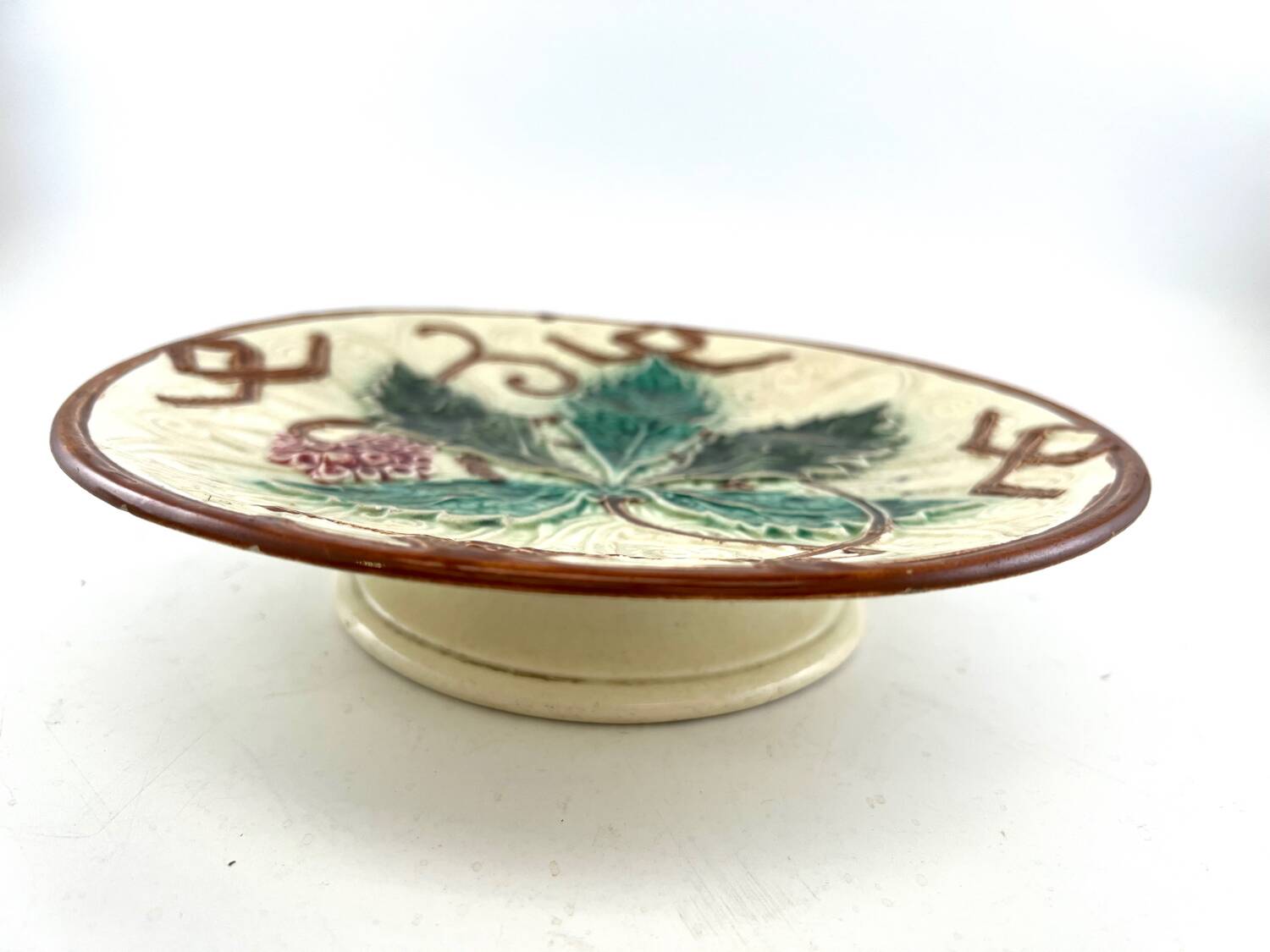 Plate on raspberry slushie compote base