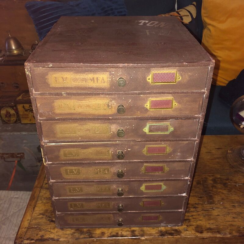 Haberdashery cabinet 8 drawers l.v. and m.f.a paris-lille