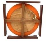 Mid-century teak table / wall mirror / vanity, Italy 1960s