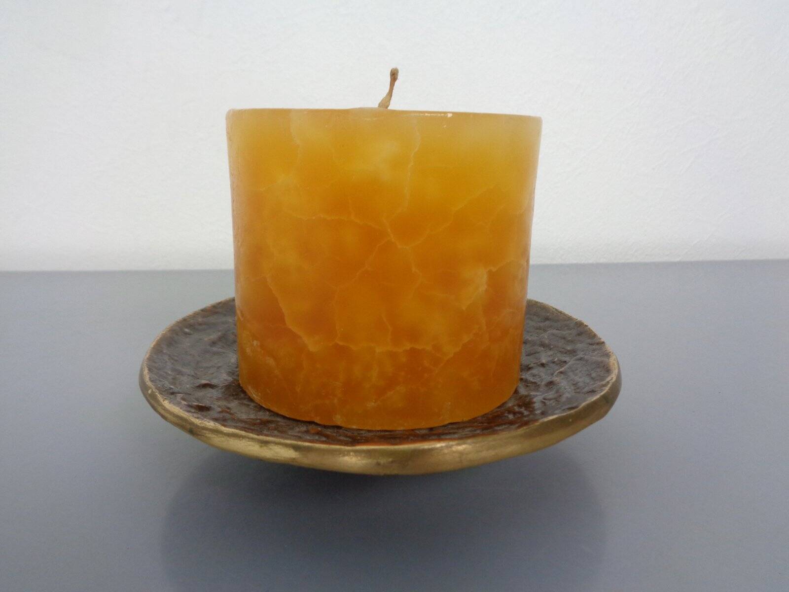 Brutalist Bronze Candleholder, 1960s