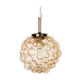 Amber bubble glass pendant light by Helena Tynell for Glashutte Limburg