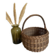 Panier osier rond ancien