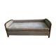 Elegant antique Napoleon III chaise longue – solid wood & beige velvet