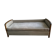 Elegant antique Napoleon III chaise longue – solid wood & beige velvet