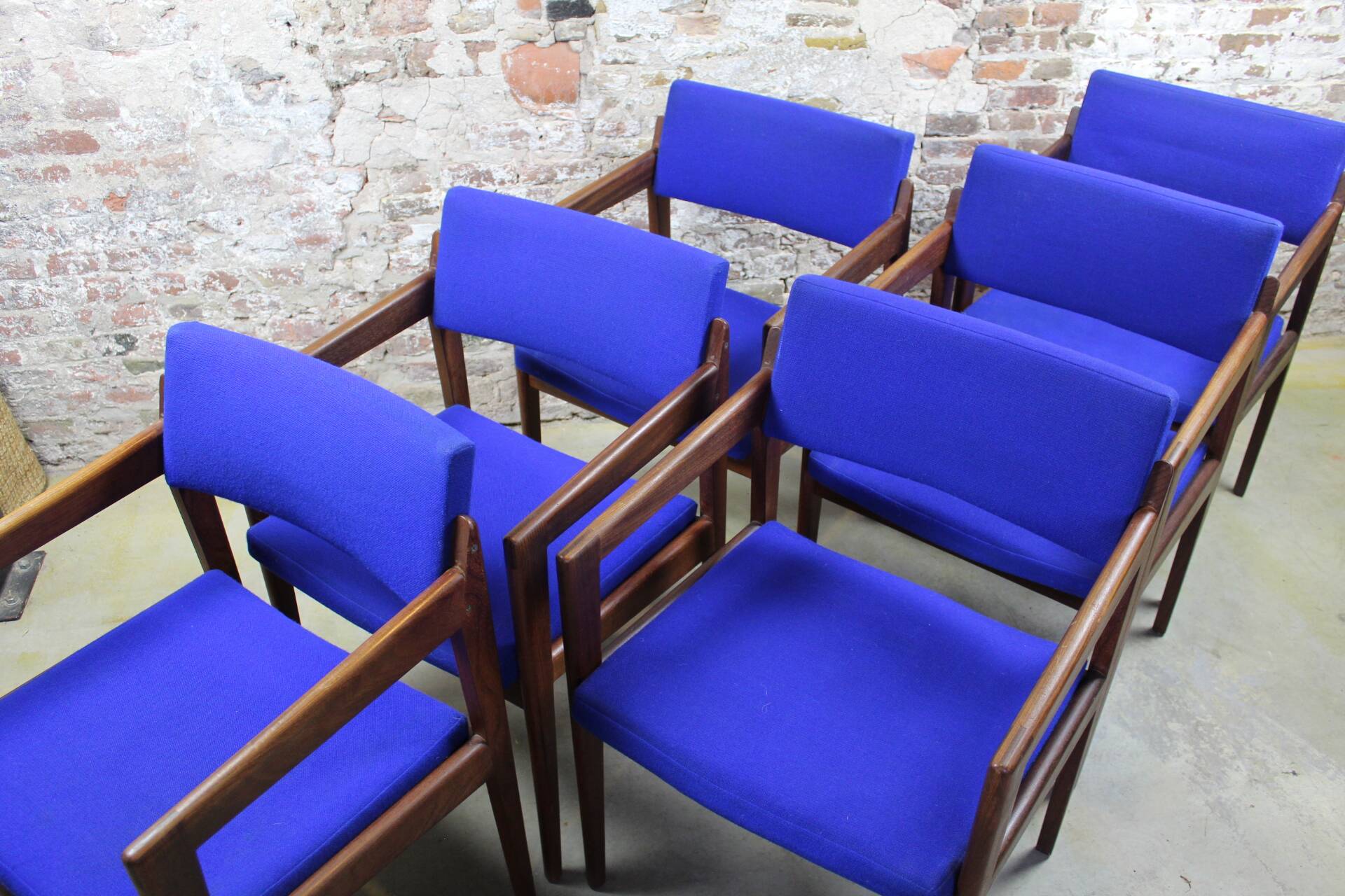 Set of #6 rudolf glatzel diningchairs (armrest). model emt0030