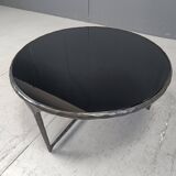 Vintage sculpted steel brutalist coffee table, 1970s
