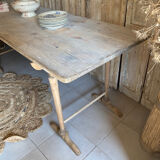 Farmhouse table on trestles