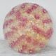 Amazing Pink and Gold Large Size Murano Ceiling Light Flower by Seguso