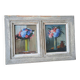 Pair of small antique floral oils by Jean Le Flaouter