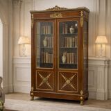 Unique Empire library display cabinet, France, circa 1820.
