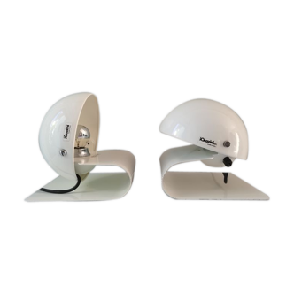 Pair of Guzzini lamps by Giuseppe Cormio "Bugia"