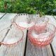 Rosaline pink glass cups