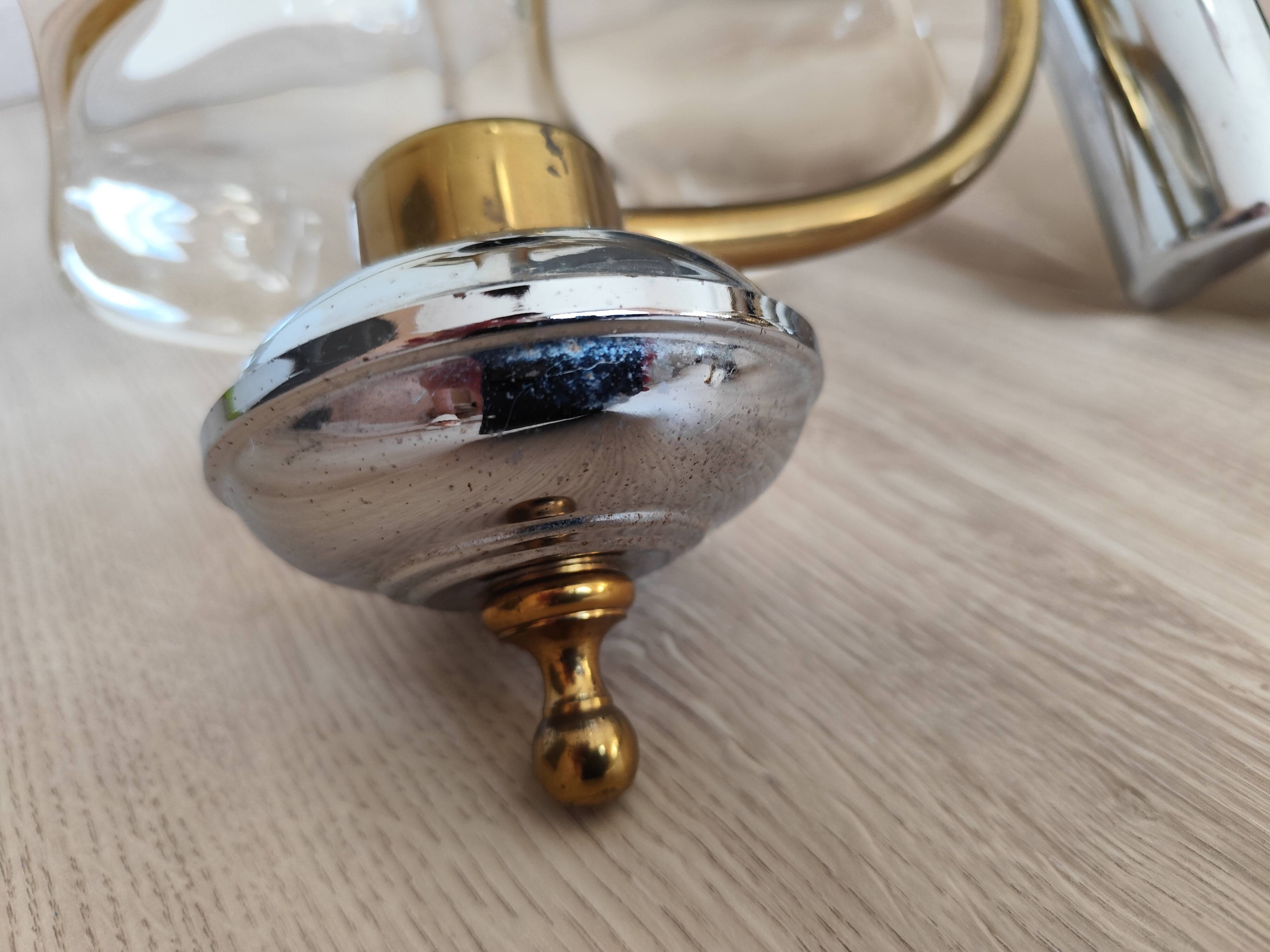 Pair of vintage tulip wall lights from the 70s