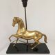 Table lamp Horse in gilded brass