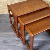 60s 70s Teak Nesting Tables side tables by Salin Nybor Denmark Design