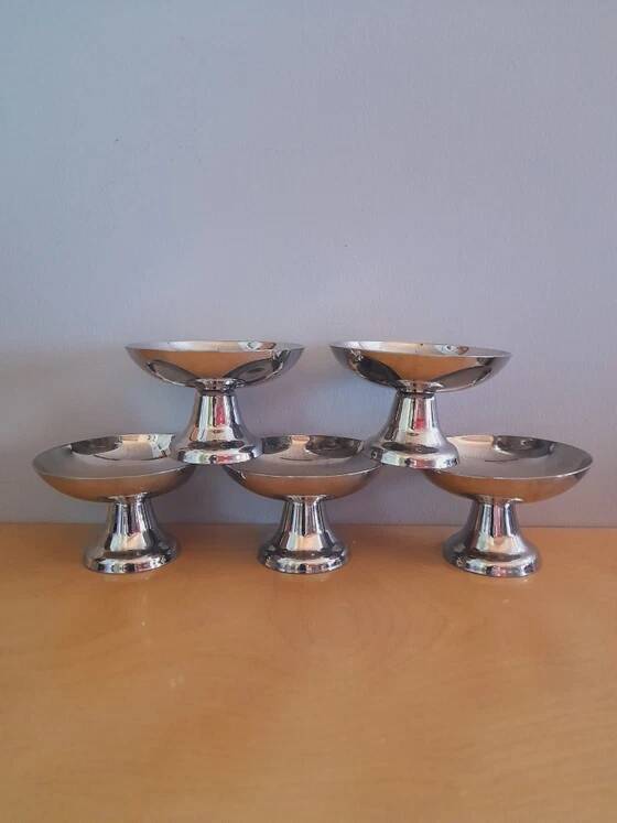 Coupes à glaces /desserts en inox 1970