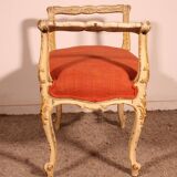 Small Polychrome Wooden Bench - 19th Century
