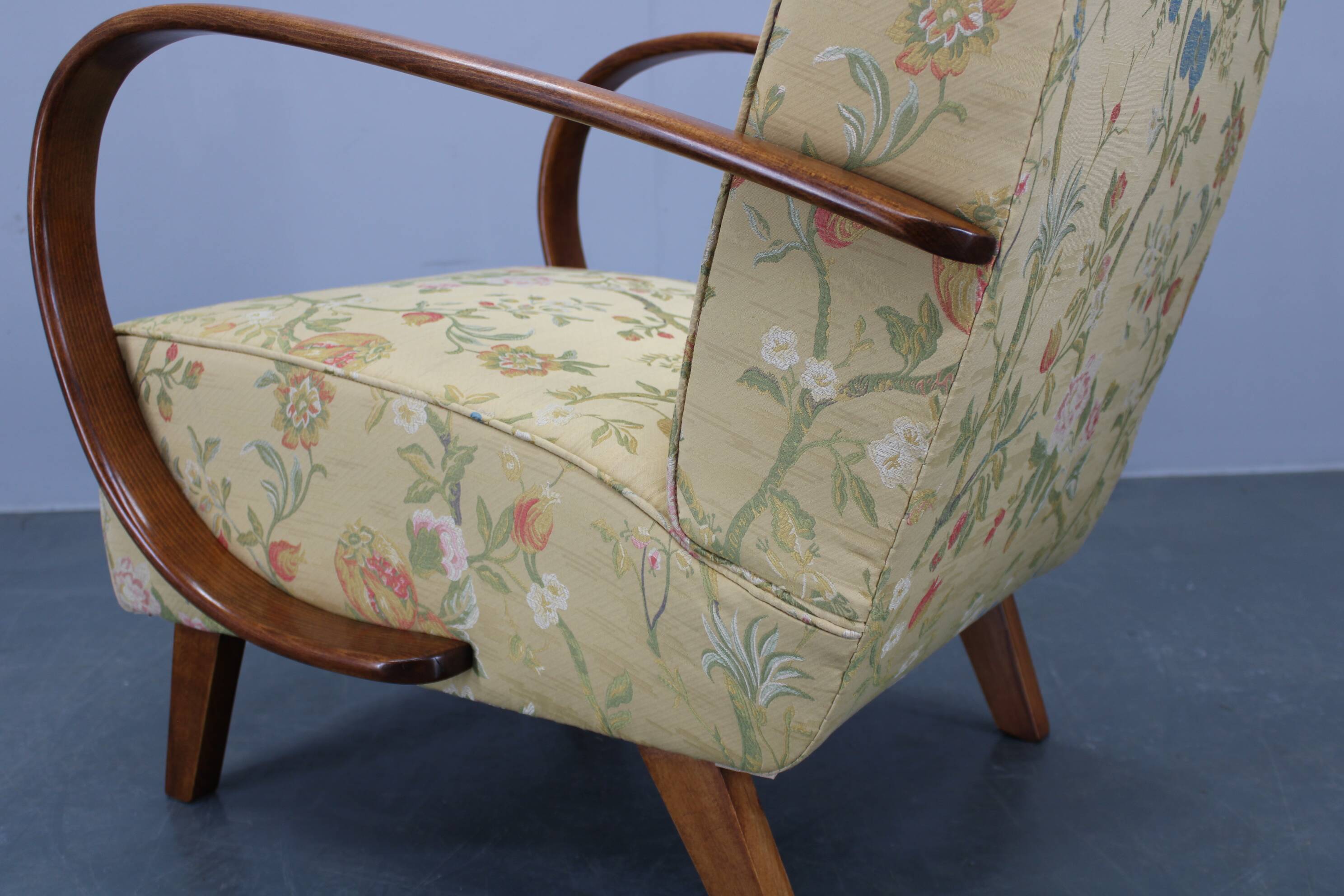 1950s Refurbished Jindrich Halabala  Armchair, Czechoslovakia