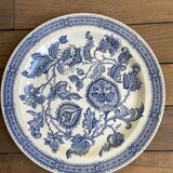 Assiette plate Ridgway Jacobean bleue